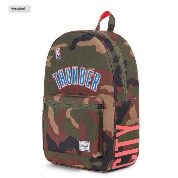 HERSCHEL SETTLEMENT NBA BASKETBALL BACKPACK ORIGINAL OKLAHOMA THUNDER SCHOOL BAG - Picture 2 of 3